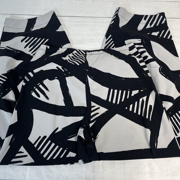 Porto San Francisco Italy Pants sz 2 Medium Black Gray Geometric Lantern Balloon - Picture 9 of 10